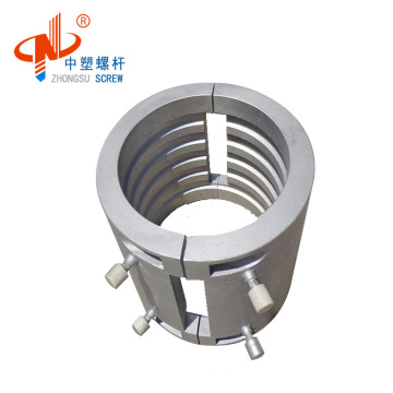 Cast aluminum heater for plastic extruder